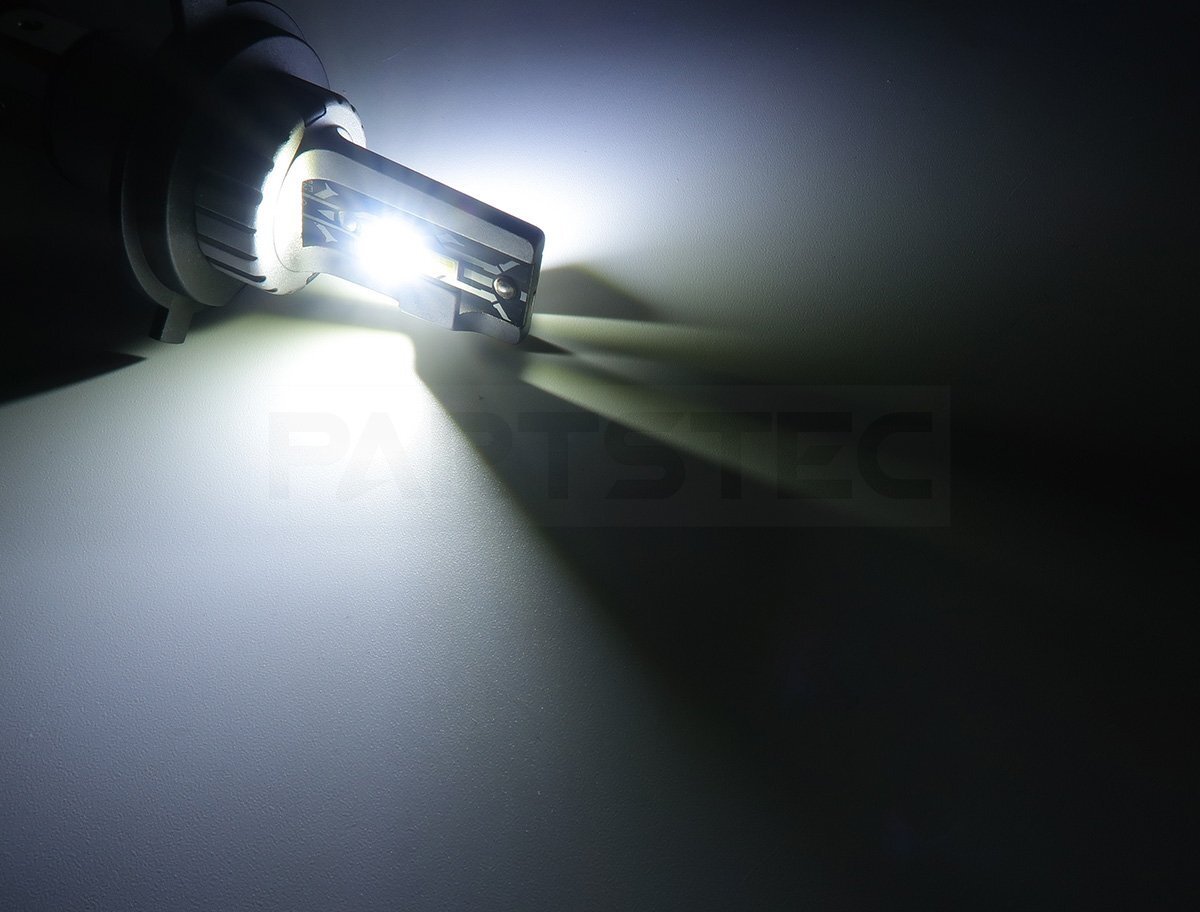 H4 LED ヘッドライト バルブ 2個セット 6000K ホワイト 白 12V 純正交換 ショートタイプ Hi Lo 切替 ファンレス 靜音 車検対応 / 156-129