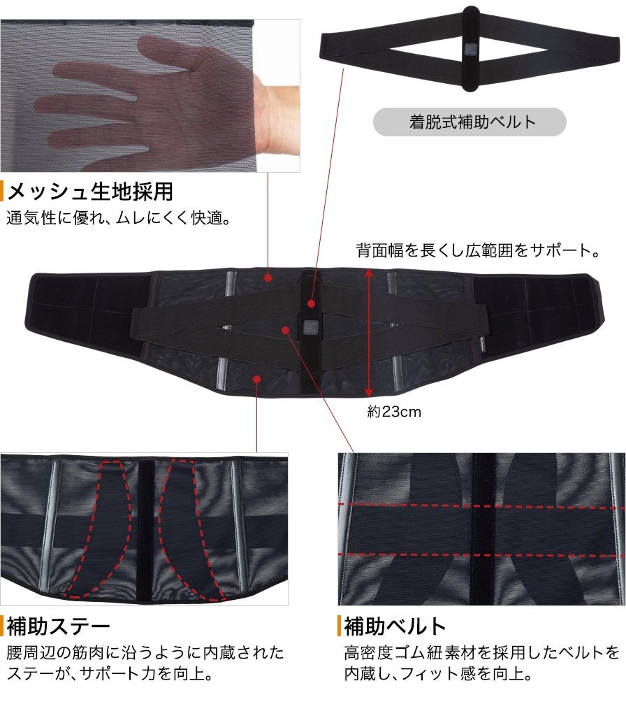 ★ファイテン★phiten★サポーター メタックス 腰用ミドルタイプ　Lサイズ