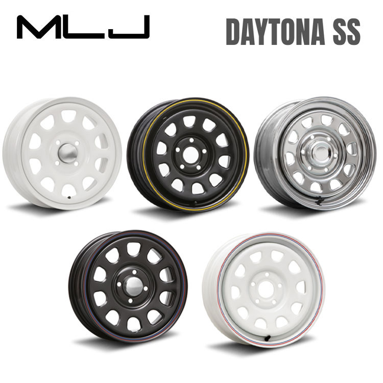 送料無料 MLJ MLJ DAYTONA SS 5J-14 +42 4H-100 (14インチ) 4H100 5J+42【1本単品 新品】_画像1