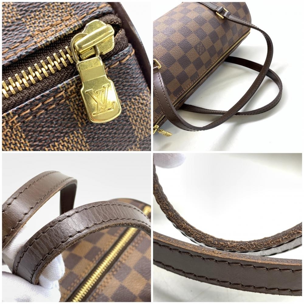LOUIS VUITTON ルイヴィトン N51304 パピヨンPM ダミエ ブラウン ハンドバッグ 筒形 レディース ファスナー開閉 管理RT43168