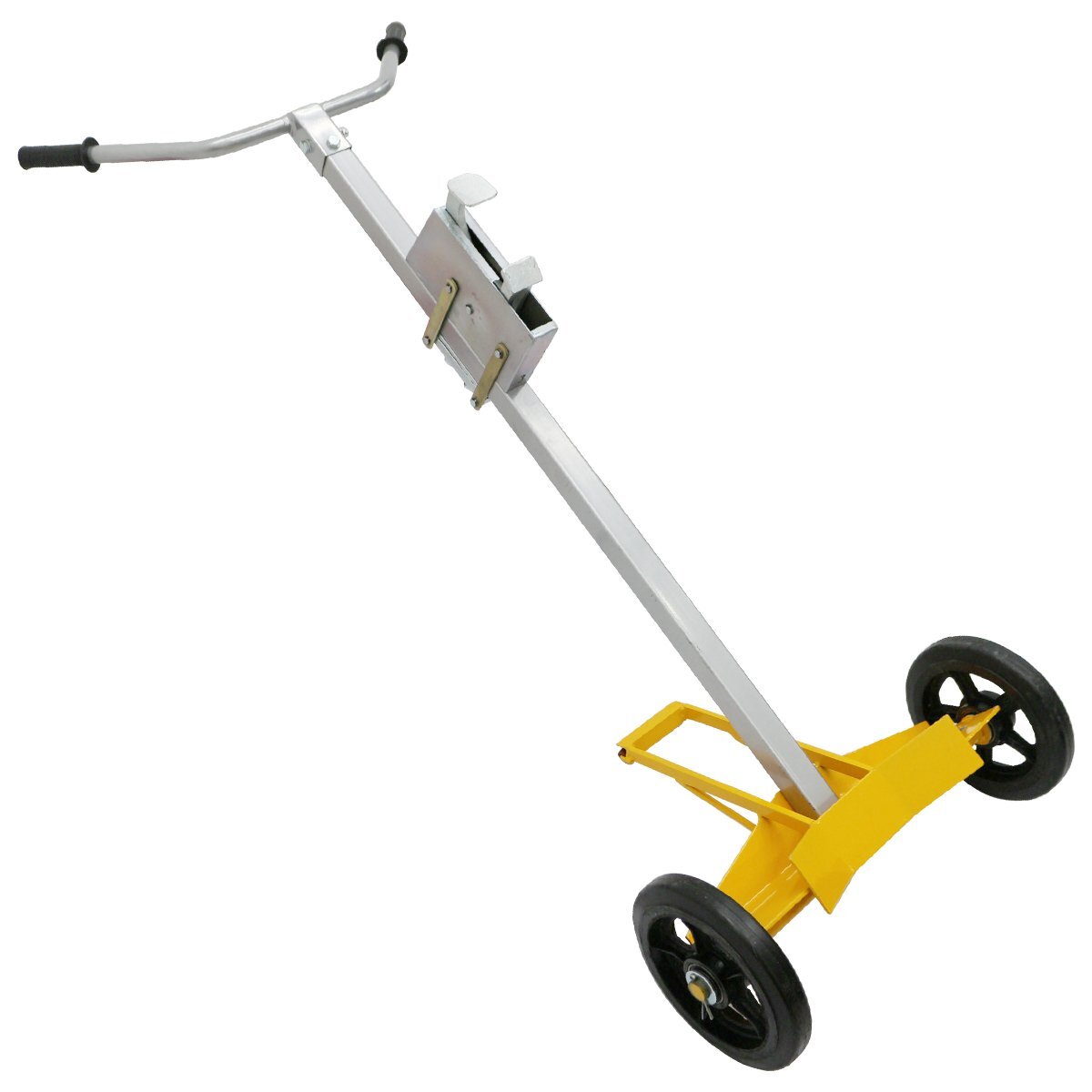 【送料無料】ドラム キャリー 耐荷重400kg ドラム缶 リフト 移動 運搬 2輪 臺車 ドラムポーター 倉庫 敷地內(nèi) ハンドリフト パレット 黃色