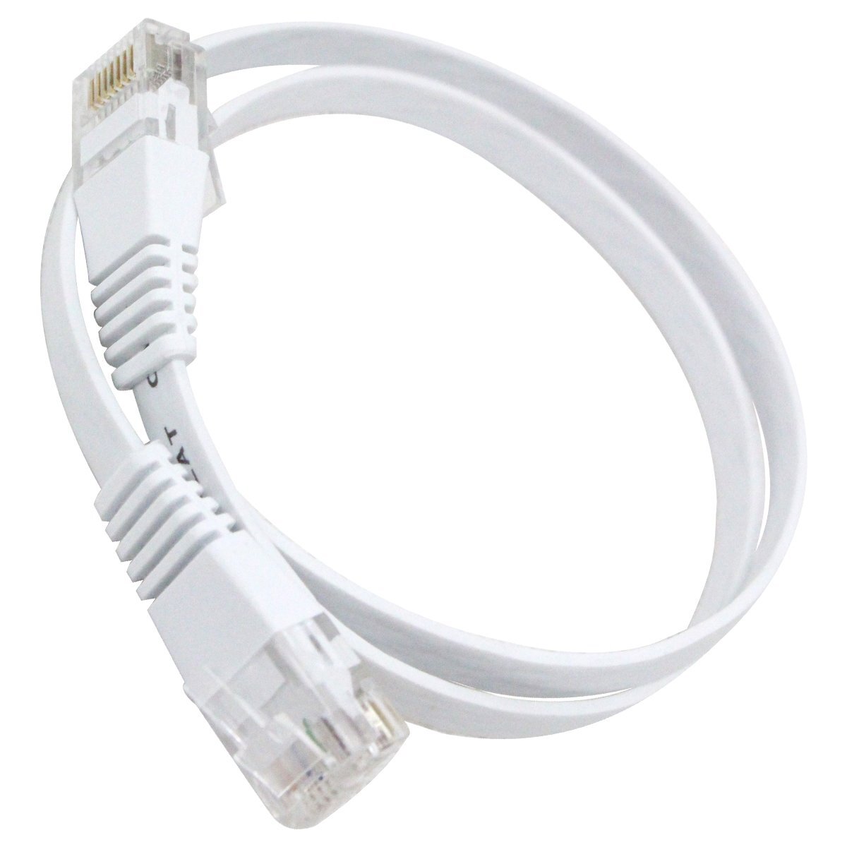 CAT6 カテゴリ6 薄型スーパーフラット LANケーブル 1m 100cm ホワイト パソコン インターネット PC Wi-Fi WiFi ルーター 無(wú)線 有線 配線