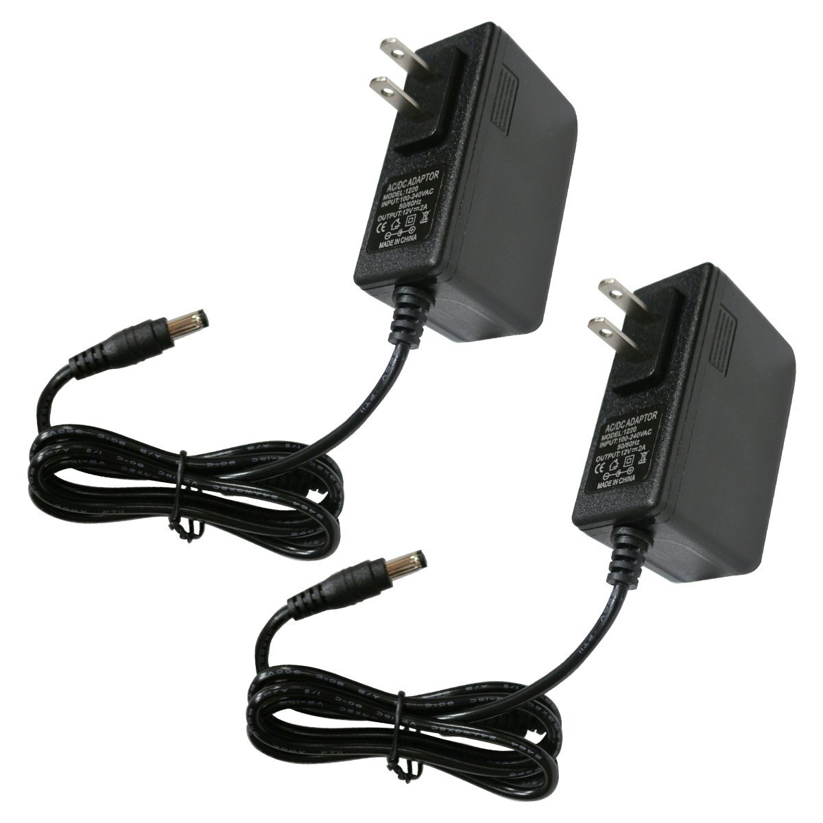 【送料無(wú)料】2個(gè)セット [DC 12V 2A] 汎用 AC/DC アダプター プラグ 5.5×2.5mm 2.1mm 兼用 12V 0.5A 1A 1.5A 1.8A 2.0A 電源 カメラ HDD