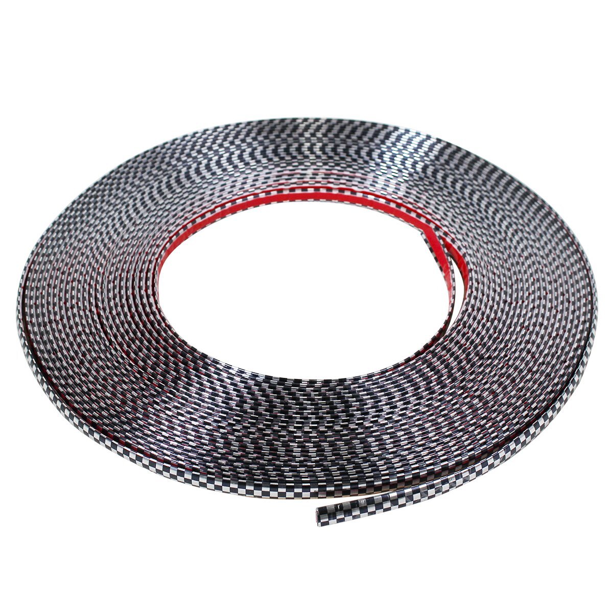 【送料無料】[幅 8mm 長さ 15m] カーボンモール 両面テープ 付 メッキ モール プロテクター ドア モール 傷防止 保護(hù) 5m 10m