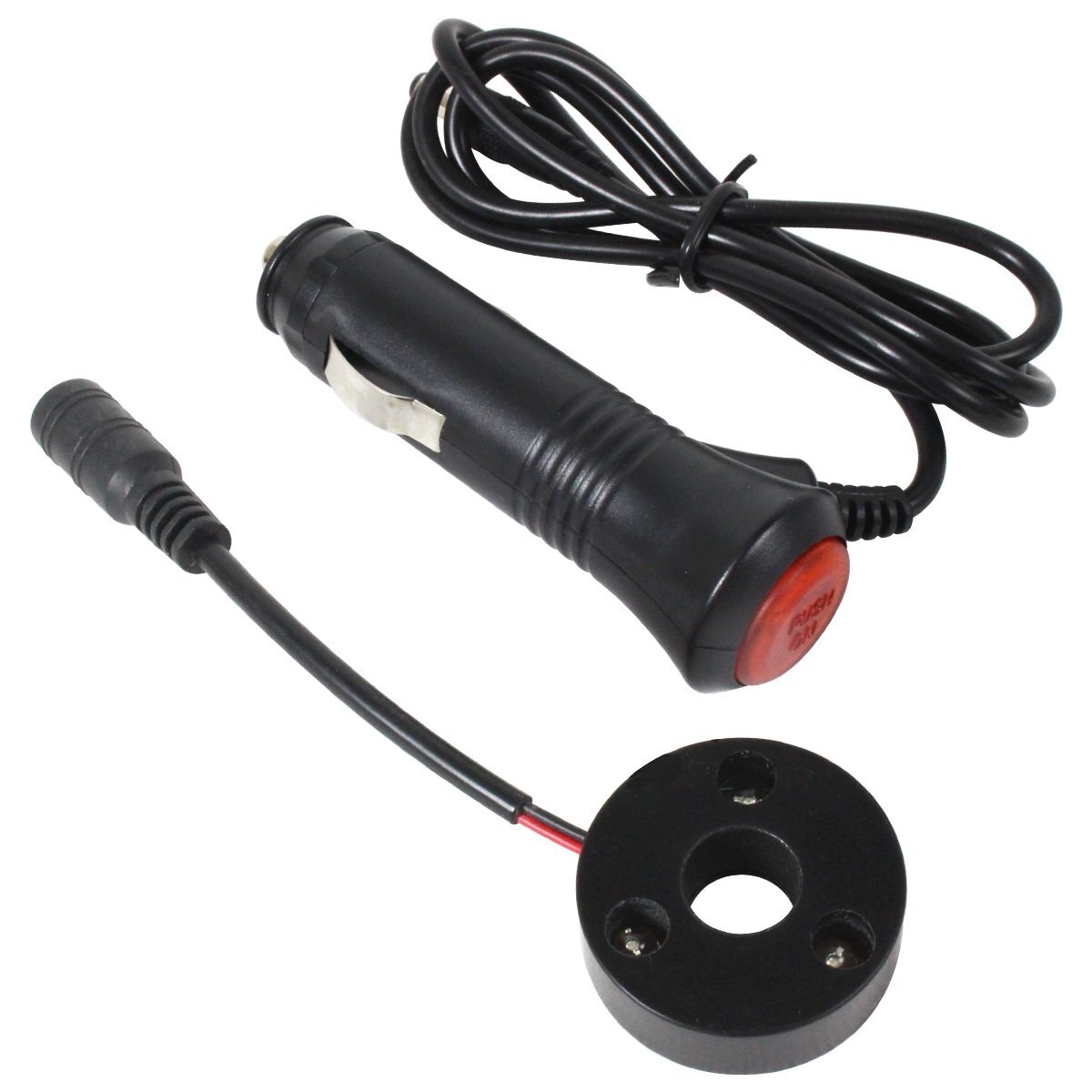 【送料無(wú)料】[ブルー 青] アクリルシフトノブ専用 12V/24V LED 臺(tái)座 プレート シガ－ソケット 給電 イルミ 光る シフトノブ アクリル MT