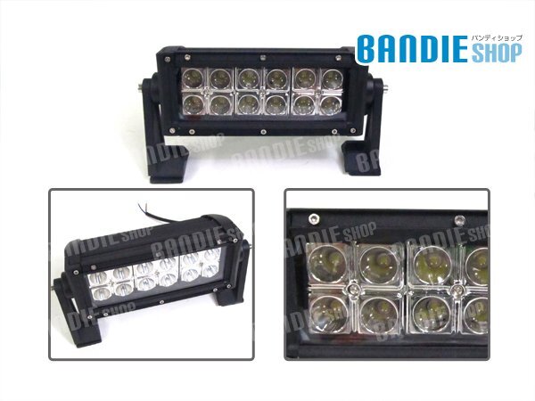 CREE社制 高品質(zhì) LEDワークライト 12v/24v 36w デッキライト 作業(yè)燈 6000k ホワイト発光 防水 オフロードランプ SUV ルーフランプ