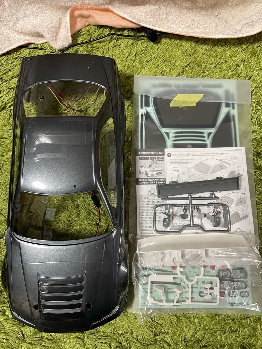 ラジコン RC ボディー スカイライン ニスモ R34 GT-R Zチューン LED付き SKYLINE NISMO タミヤ 田宮TAMIYA