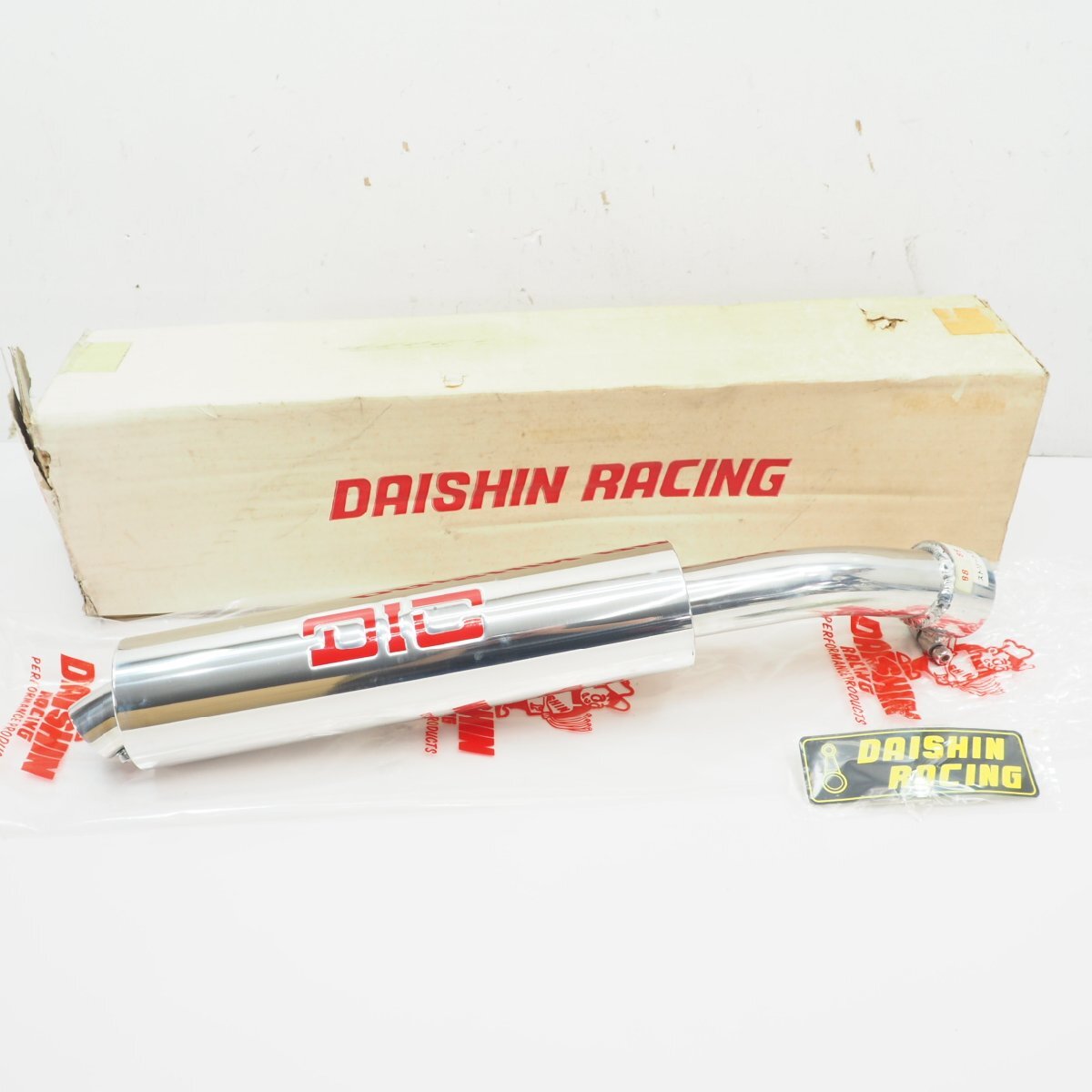 未使用DICダイシンDAISHINレーシングRACING FZR400 1WG 88-89年スリップオンs/oアルミ サイレンサー マフラー當(dāng)時(shí) 物