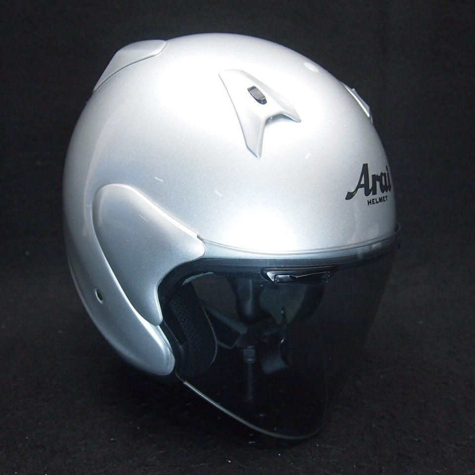アライ ARAI SZ-G SZG ジェットヘルメット XLサイズ オープンフェイス 銀 シルバー バイザー シールド