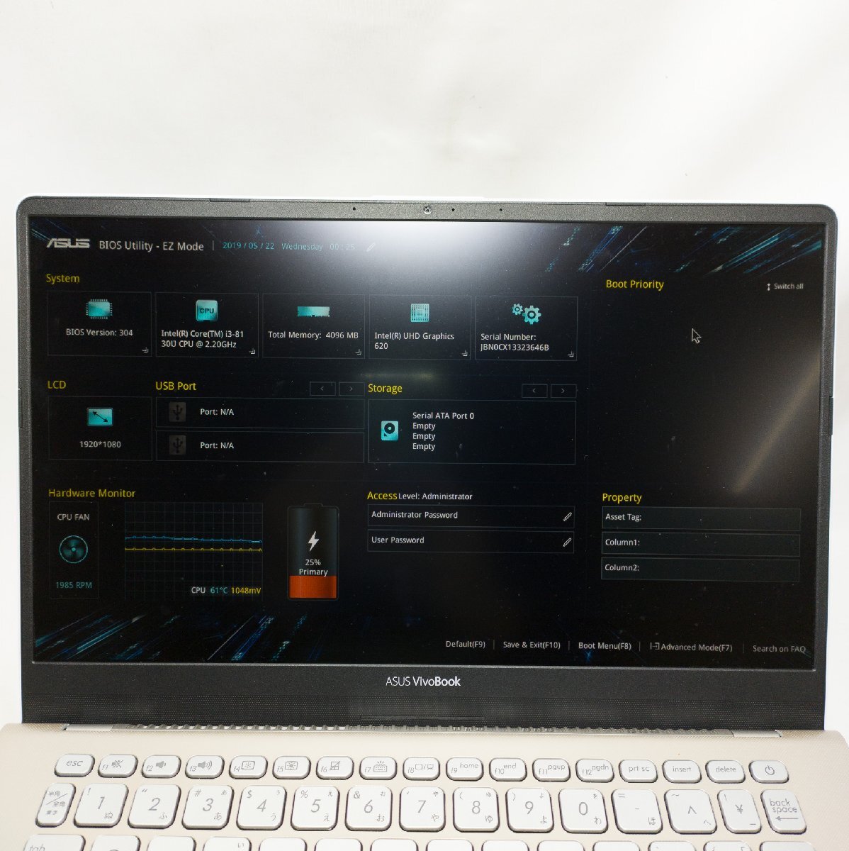 ★1円スタート★【即納?ジャンク】ASUS VivoBook S14 (S430U) 13.3インチ(i3-8130U/メモリ4GB/ストレージなし)646B