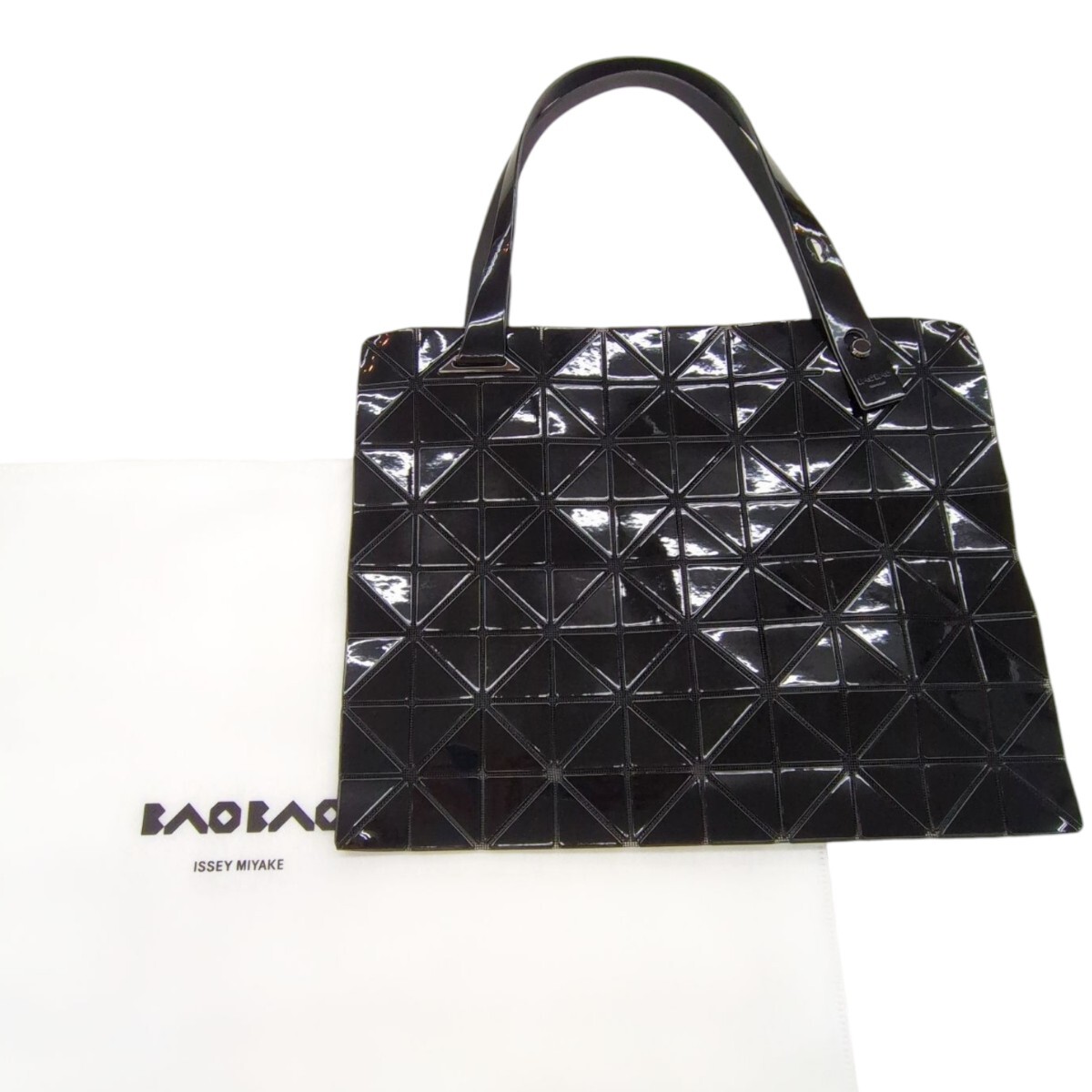 BAOBAO ISSEY MIYAKEバオバオイッセイミヤケ BB31-AG421-15 CARTON カルトン トートバッグ 8×10 ブラック 小キズあり