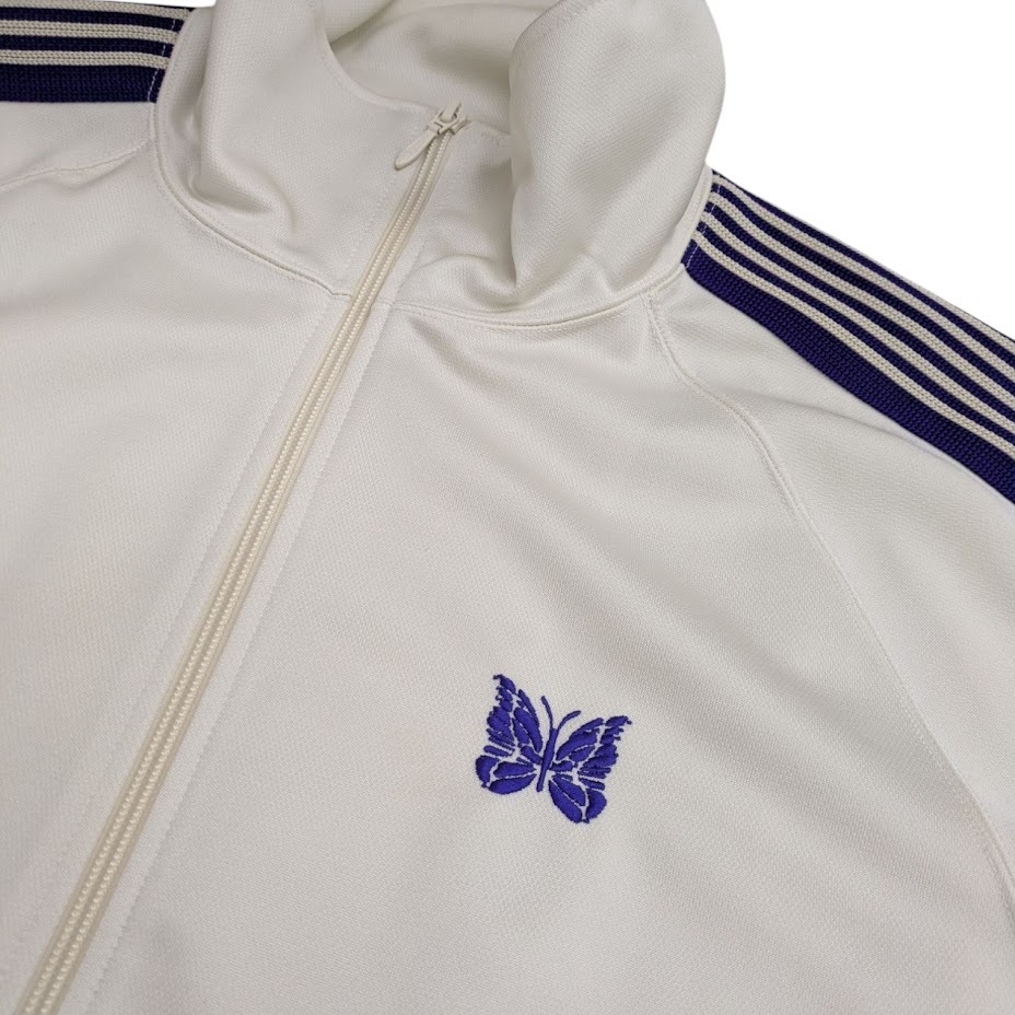 Needles ニードルス ニードルズ MR284 Track Jacket - Poly Smooth WHITE トラックジャケット ホワイト パープル サイズ XL