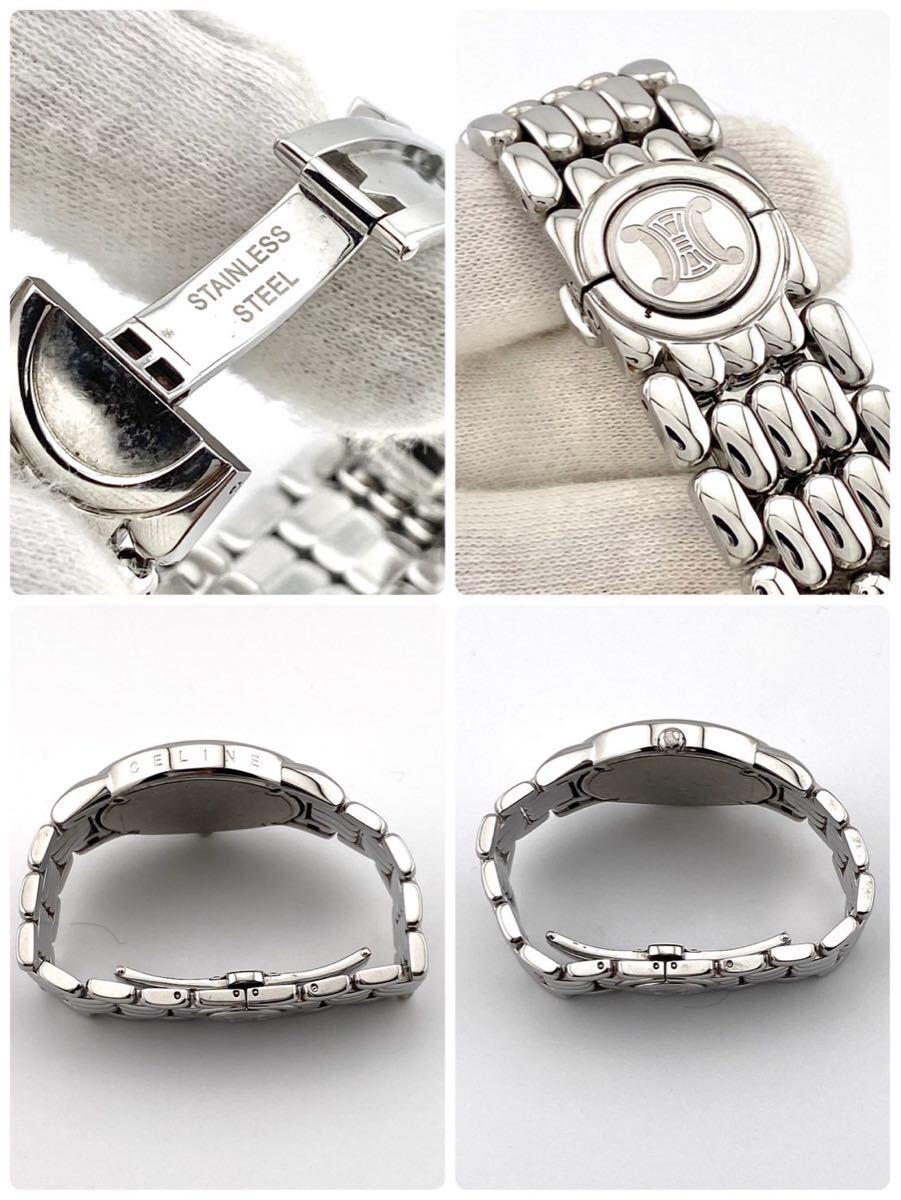 【稼働】CELINE 時計 ラウンド アラビア シルバー レディース トリオンフ 稼働】CELINE 腕時計 セリーヌ トリオンフ アラビア シルバー