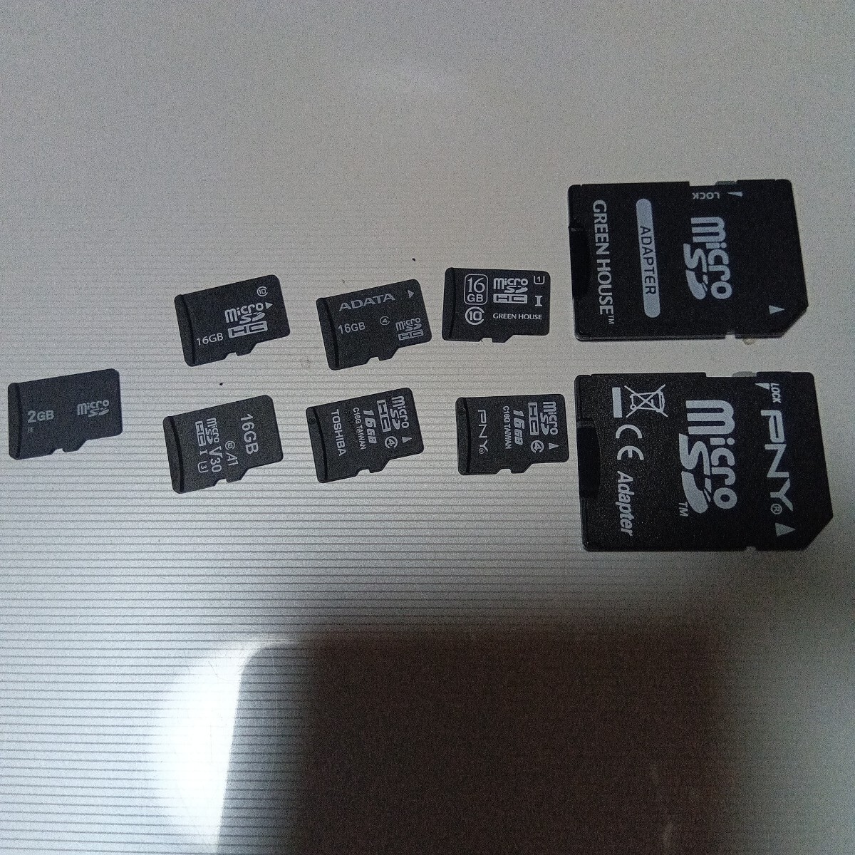 マイクロSDカード 7枚 アダプター2個 セット まとめ microSDHC