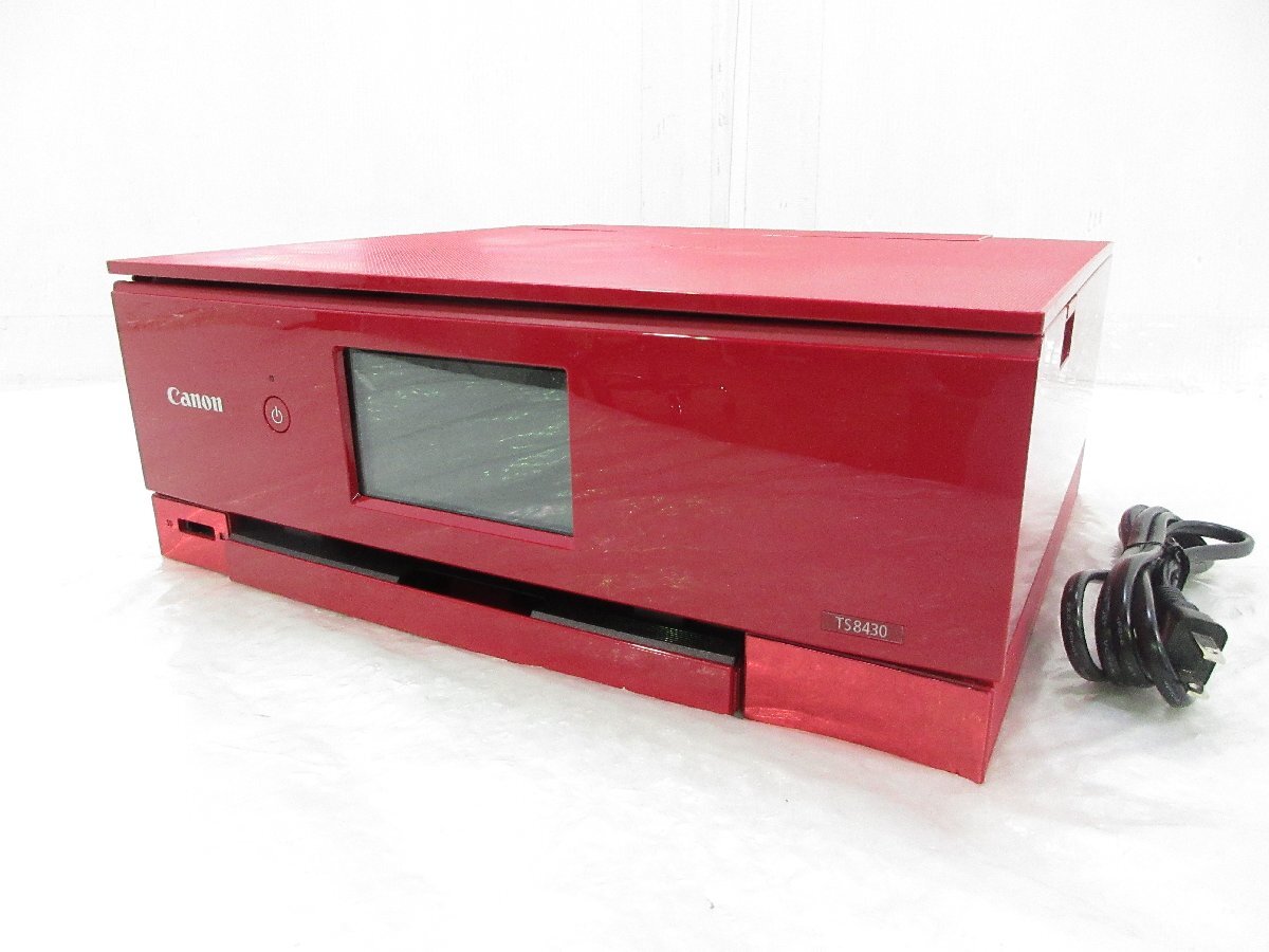 ◎Canon キャノン PIXUS A4 インクジェットプリンター 復(fù)合機(jī) TS8430 レッド w6106