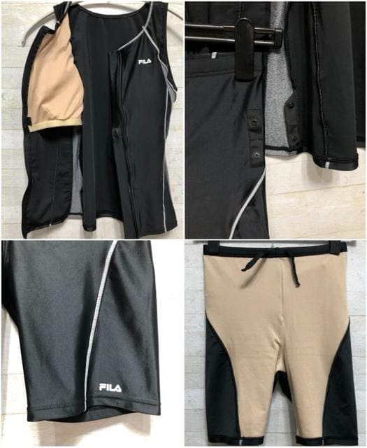 新品☆11號(hào)L?FILAフィラ?セパレート水著＆ラップタオルsetわけあり☆G794