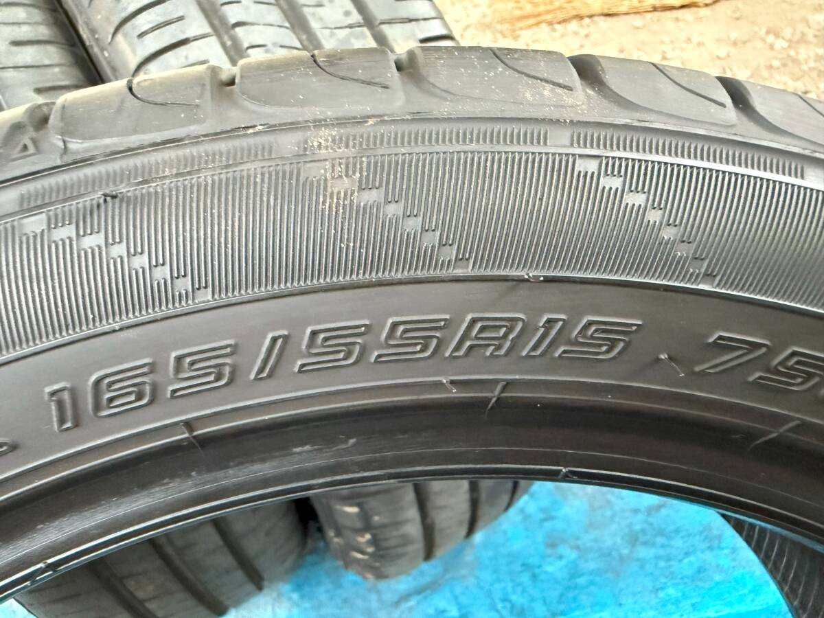 バリ山 ◆165/55R15 ◆ DUNLOP ENASAVE EC204 ◆ 4本セット 2022年制