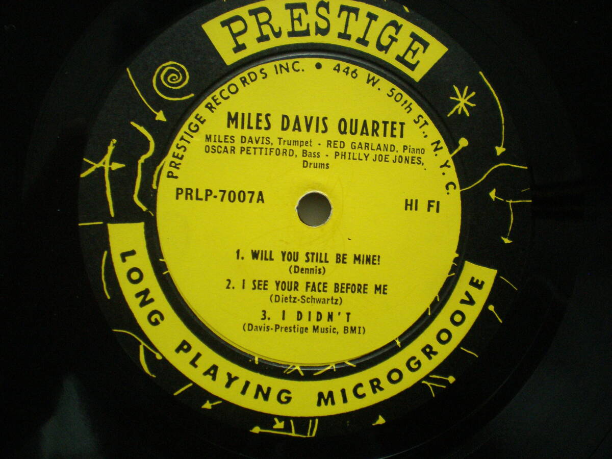 [US-Orig] паз * рукописный текст RVG*PRESTIGE 7007 MILES DAVIS / the Musing of Miles (RED GARLAND) * желтый NYC* рукописный текст s темпер * прекрасный товар 