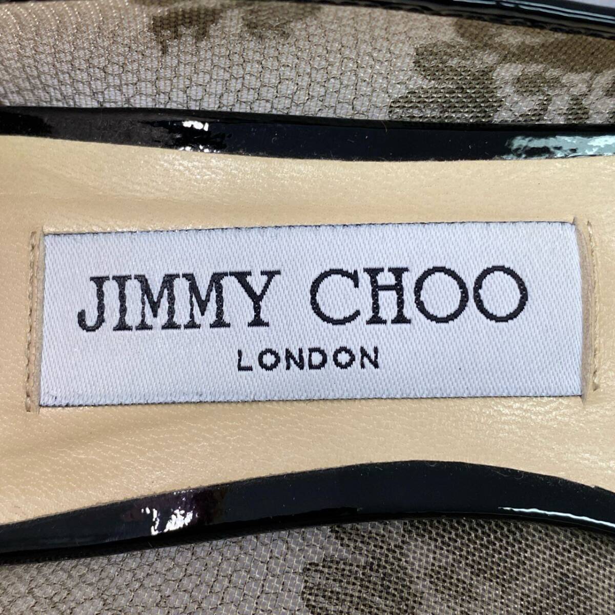 9f8 { прекрасный товар } обычная цена Y102.300 JIMMY CHOO Jimmy Choo ROMY 40romi- цветок гонки туфли-лодочки 37 черный обувь с коробкой 