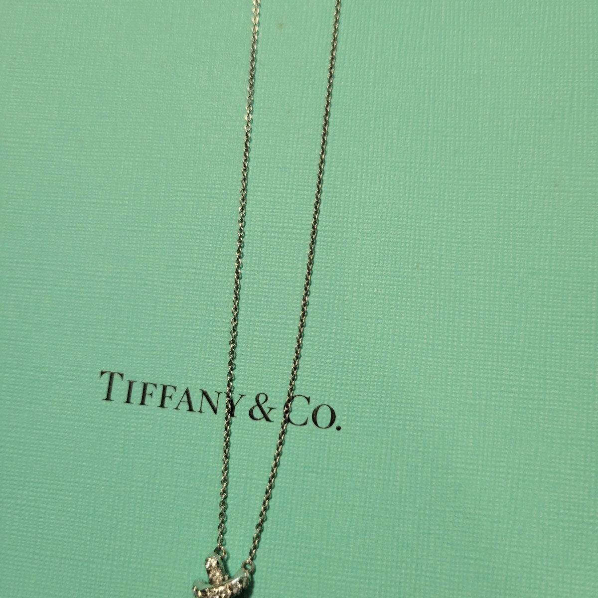 ティファニー TIFFANY　クロスステッチ　11Pダイヤ　ネックレス　プラチナ