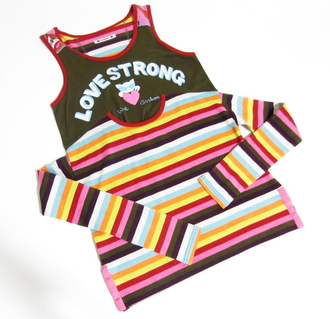 ALBEROBELLO アルベロベロ OLLEBOREBLA オレボレブラ カラフル ボーダー チュニック Mサイズ_画像1