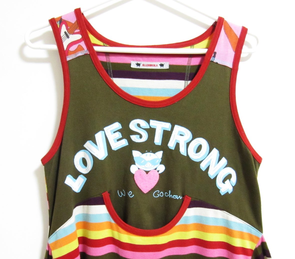 ALBEROBELLO アルベロベロ OLLEBOREBLA オレボレブラ カラフル ボーダー チュニック Mサイズ_画像3