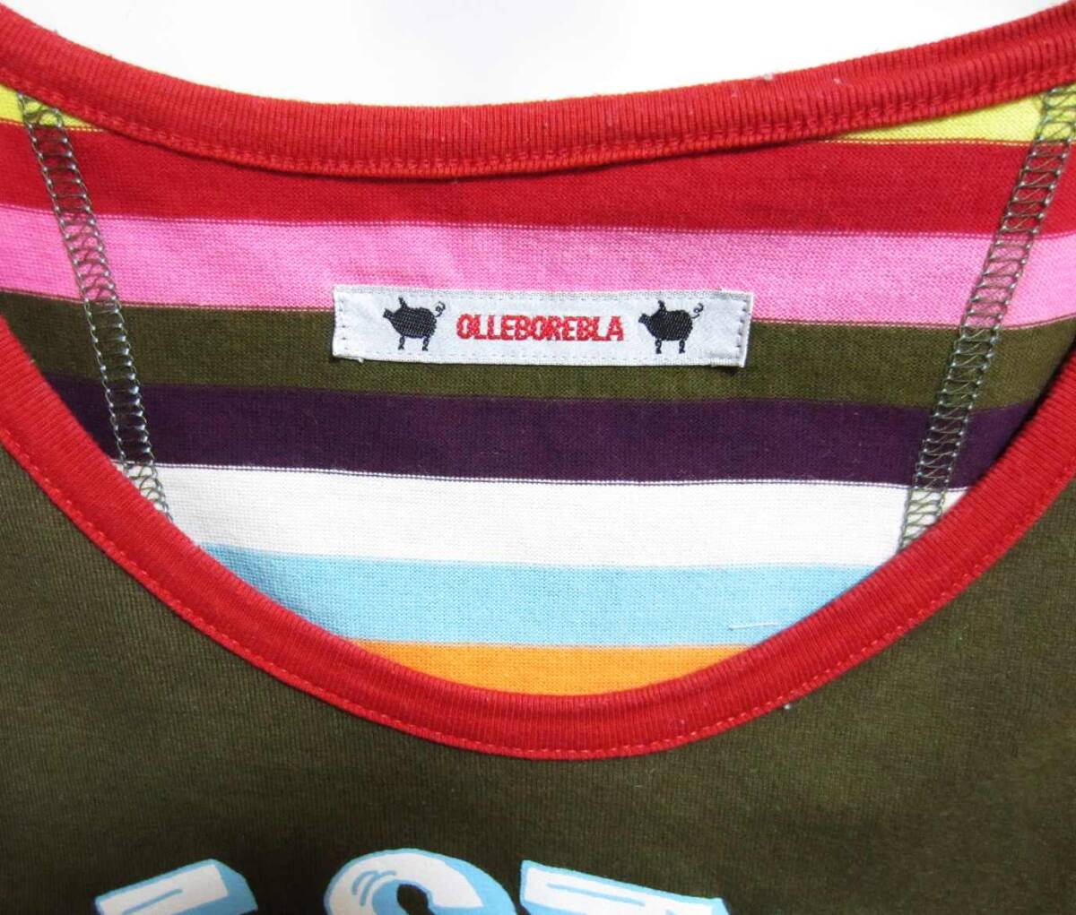 ALBEROBELLO アルベロベロ OLLEBOREBLA オレボレブラ カラフル ボーダー チュニック Mサイズ_画像4