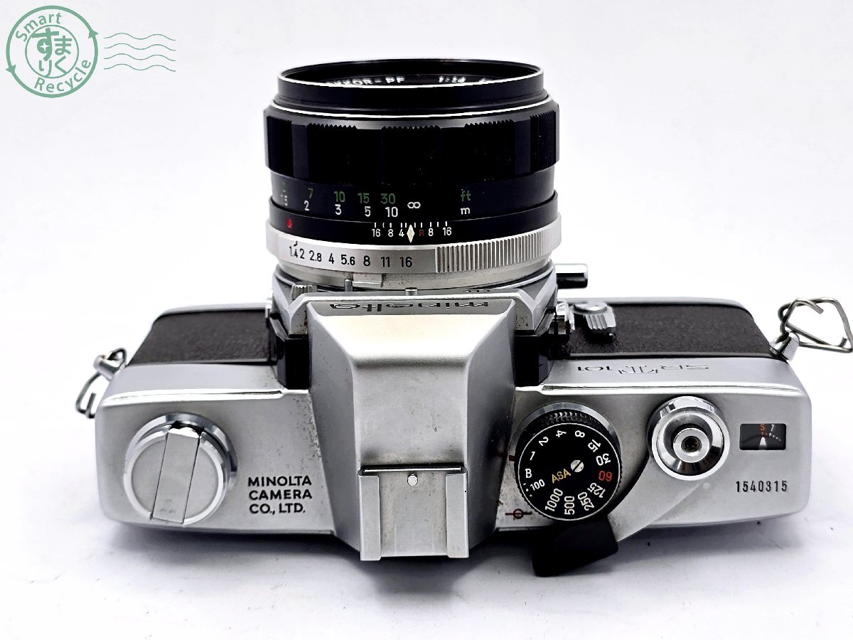 BF0703886　☆ minolta SRT101 ミノルタ ボディ MC ROKKOR-PF 1：1.4 f＝58mm レンズ 一眼レフカメラ フィルムカメラ 中古 ジャンク
