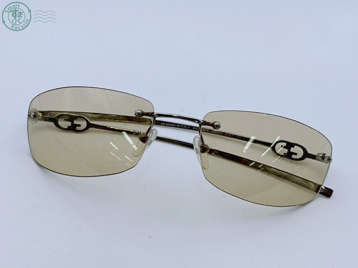 BF0705209　?GUCCI グッチ サングラス リムレス 度なし シルバーカラーフレーム GG 1775/S YB7XQ 60□17 125 メガネ 服飾小物