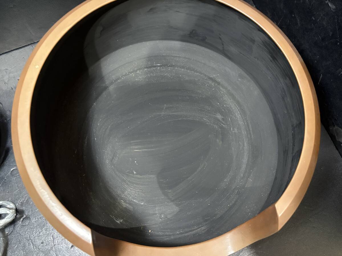 風(fēng)爐 銅制？ 野々田商店 電熱器付き 茶道具 釜道具 茶道具 骨董 金屬工蕓 伝統(tǒng)工蕓 炭型ヒーター 昭和レトロ 通電確認(rèn)済 現(xiàn)狀品 AF004120