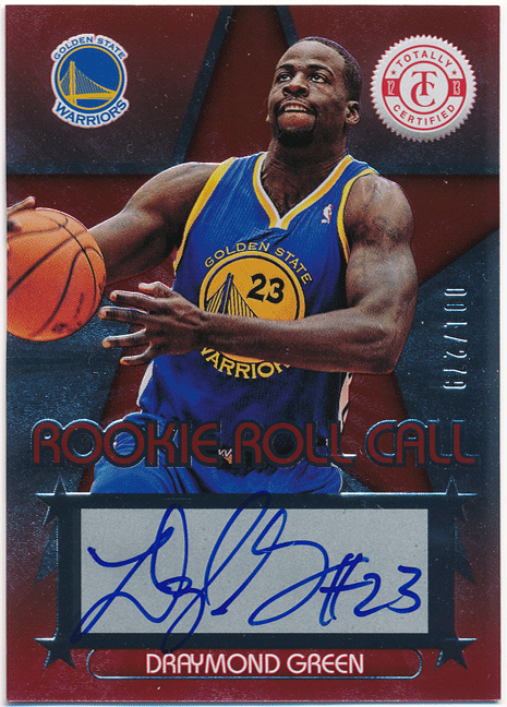 Draymond Green 2012-13 Totally Certified RC Rookie Roll Call Red Auto 279枚限定 直筆サイン ルーキーオート ドレイモンド?グリーン