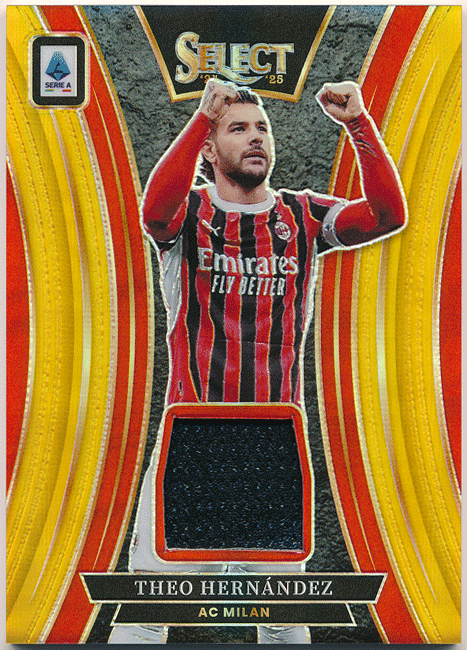 Theo Hernandez 2024-25 Panini Serie A Gold Prizm Patch 10/10 ゴールドプリズムパッチ テオ?エルナンデス ラストナンバー