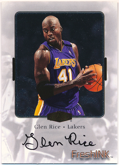 お歳暮 時期 ☆ Signature Ink Fresh Showcase Flair 1999-00 NBA Rice Glen その他