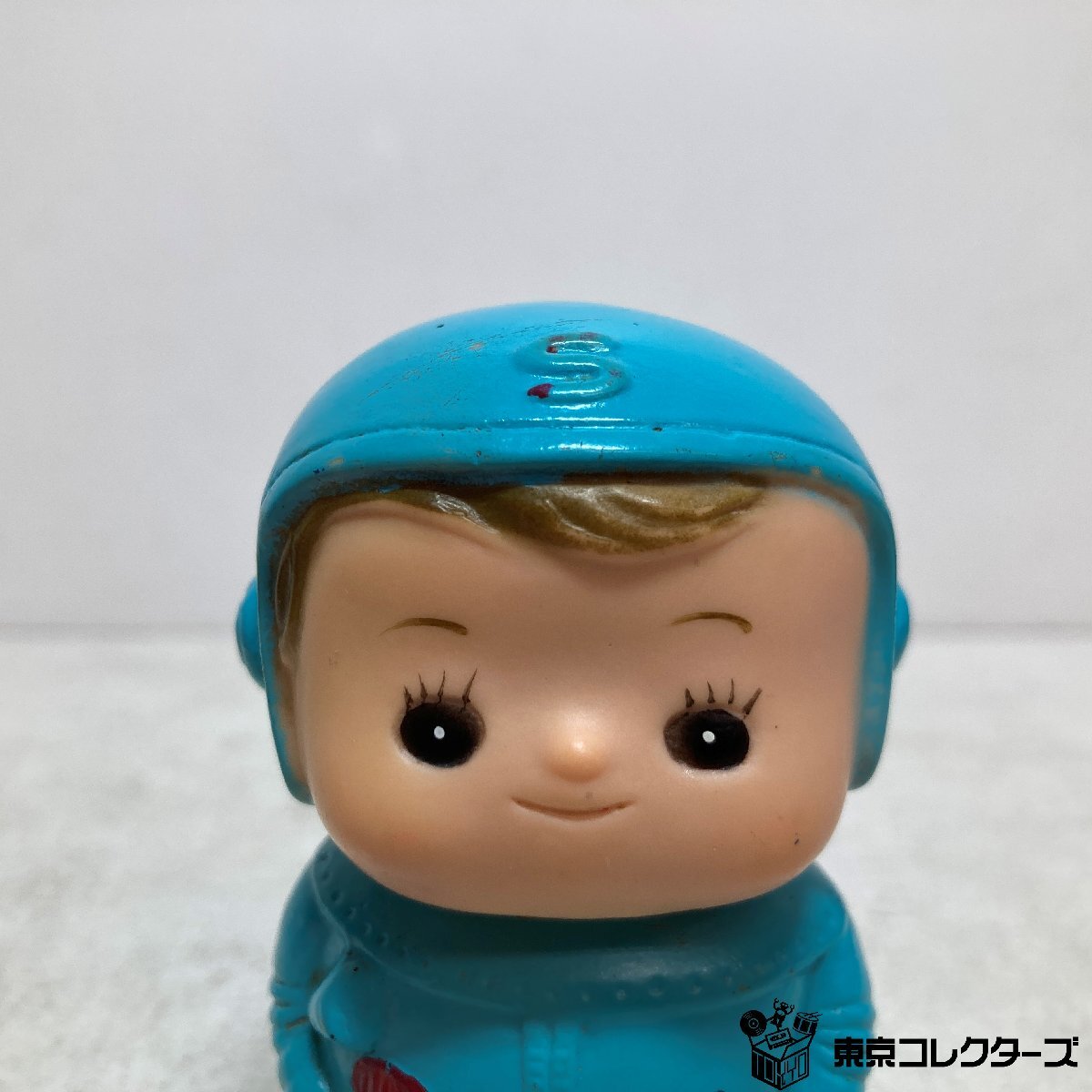 激レア 昭和レトロ 滋賀銀行 当時物 ソフビ しがちゃん 貯金箱 宇宙服 高さ約9cm】滋賀銀行 SHIGA BANK しがちゃん 宇宙服 水色 ソフビ