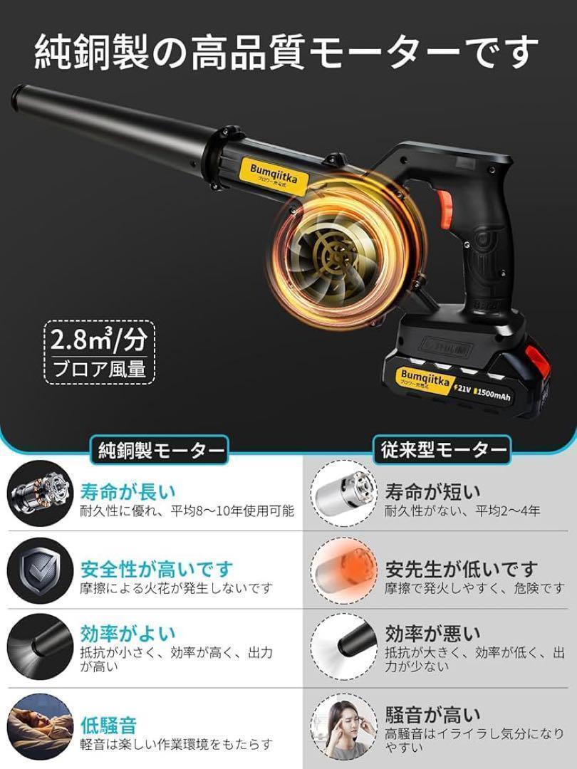 ブロワー 充電式 コードレス 互換マキタ バッテリー 大容量 洗車(chē) 集塵 264