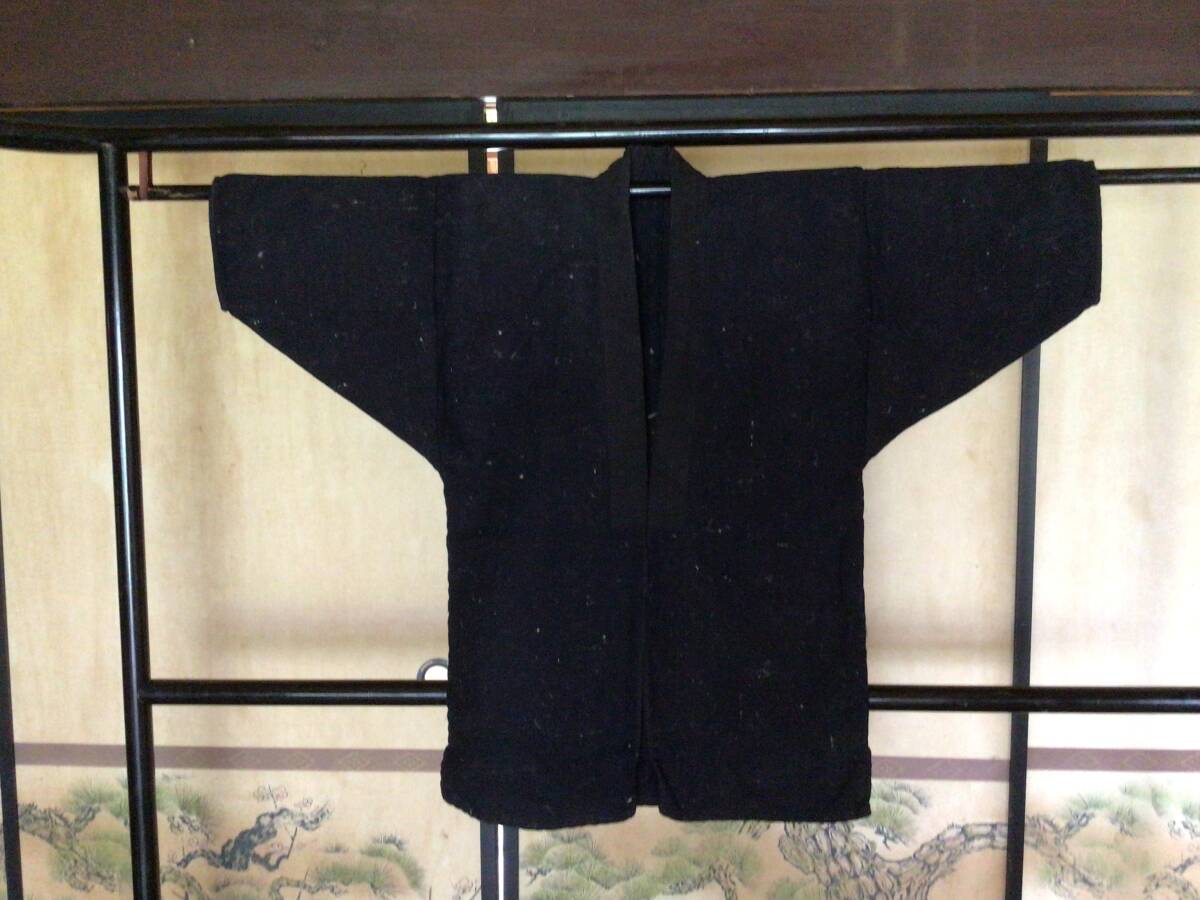 はなだの古布：ＮＯ９５４、藍(lán)紙布袢纏「珍品」