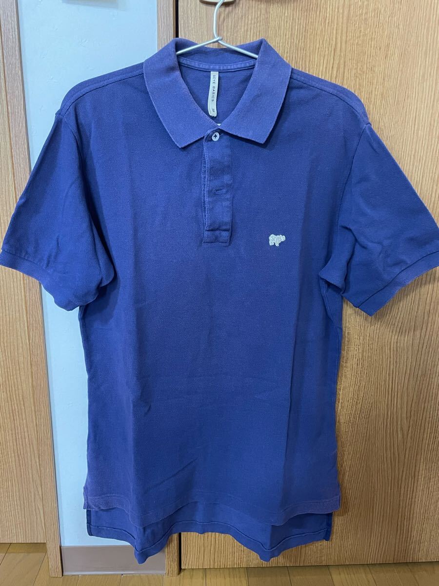 SCYE BASICS サイ 半袖ポロシャツ 38サイズ M ブルー