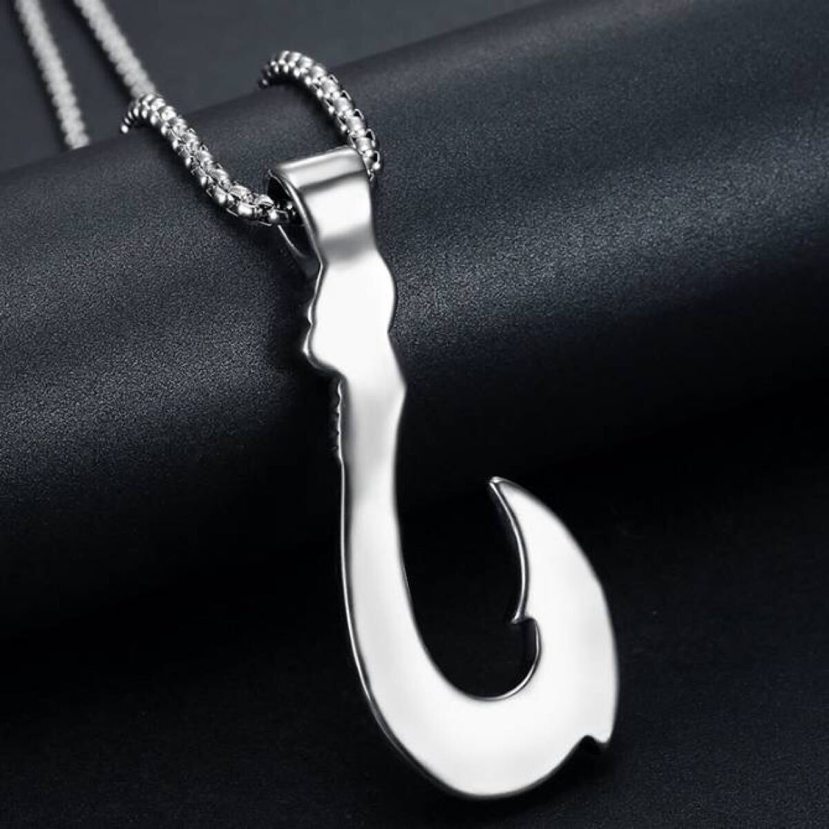 フィッシュフックネックレス BIGSIZE 釣針 ネックレス チェーン付属 爆釣祈願 送料無料_画像3