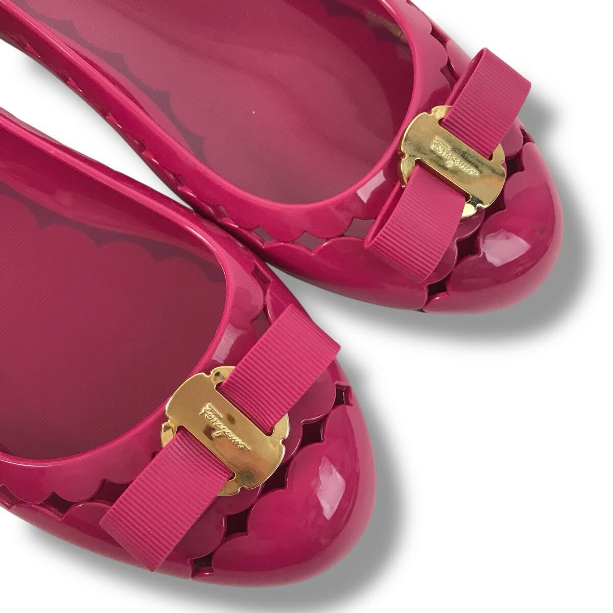 フェラガモ ferragamo ラバーシューズ 7 z178 良品 Salvatore Ferragamo サルヴァトーレフェラガモ