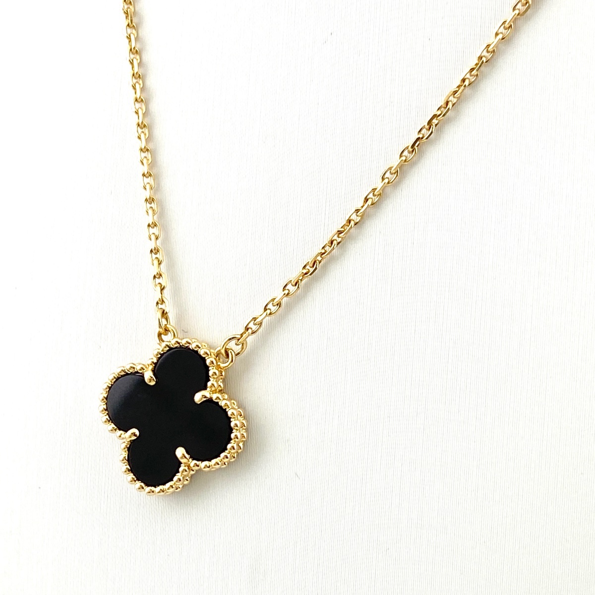  Van Cleef & Arpels Van Cleef & Arpels Vintage aru рукоятка bla колье YG подвеска оникс 750 женский б/у 