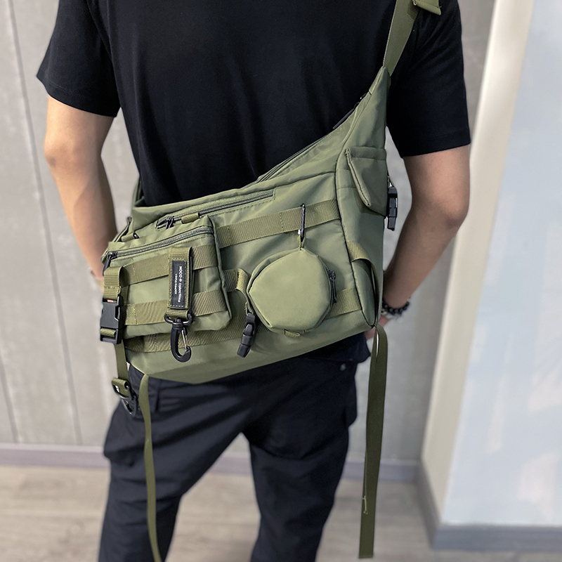 ★かっこいい ミリタリー OUTDOORスタイル 3way ナイロンメッセンジャーチェストバッグ 2色 サイクリング キャンプ アウトドア ★212