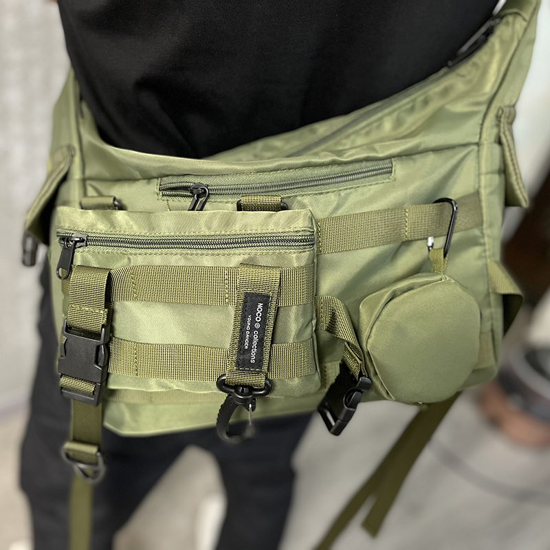 ★かっこいい ミリタリー OUTDOORスタイル 3way ナイロンメッセンジャーチェストバッグ 2色 サイクリング キャンプ アウトドア ★212