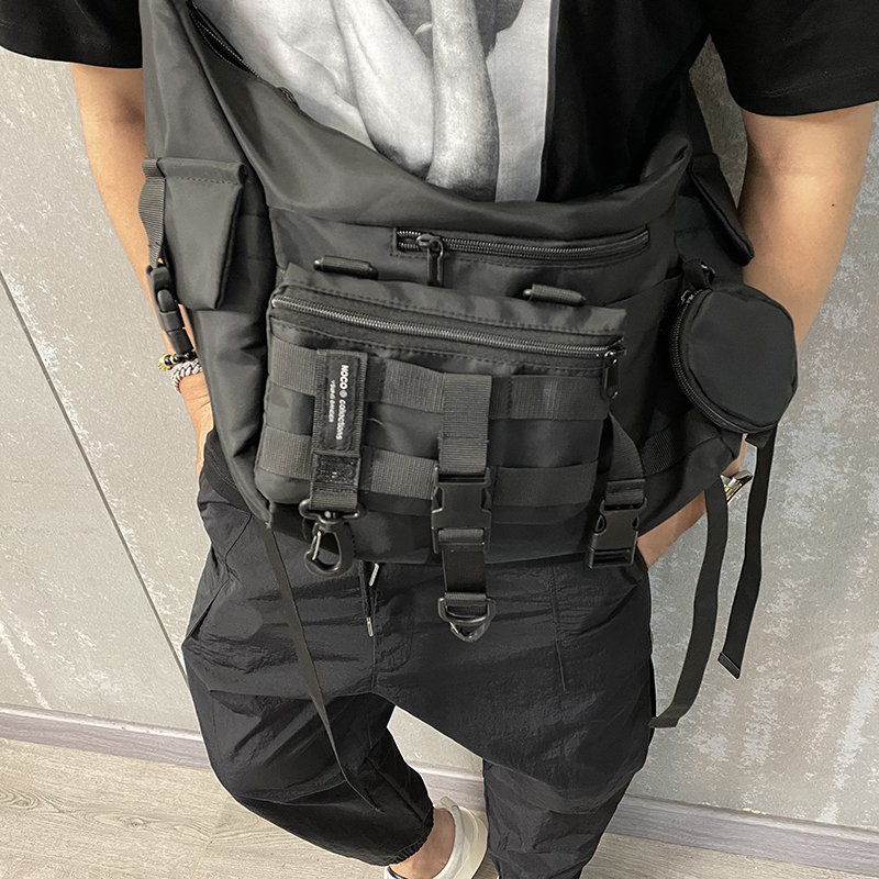 ★かっこいい ミリタリー OUTDOORスタイル 3way ナイロンメッセンジャーチェストバッグ 2色 サイクリング キャンプ アウトドア ★212