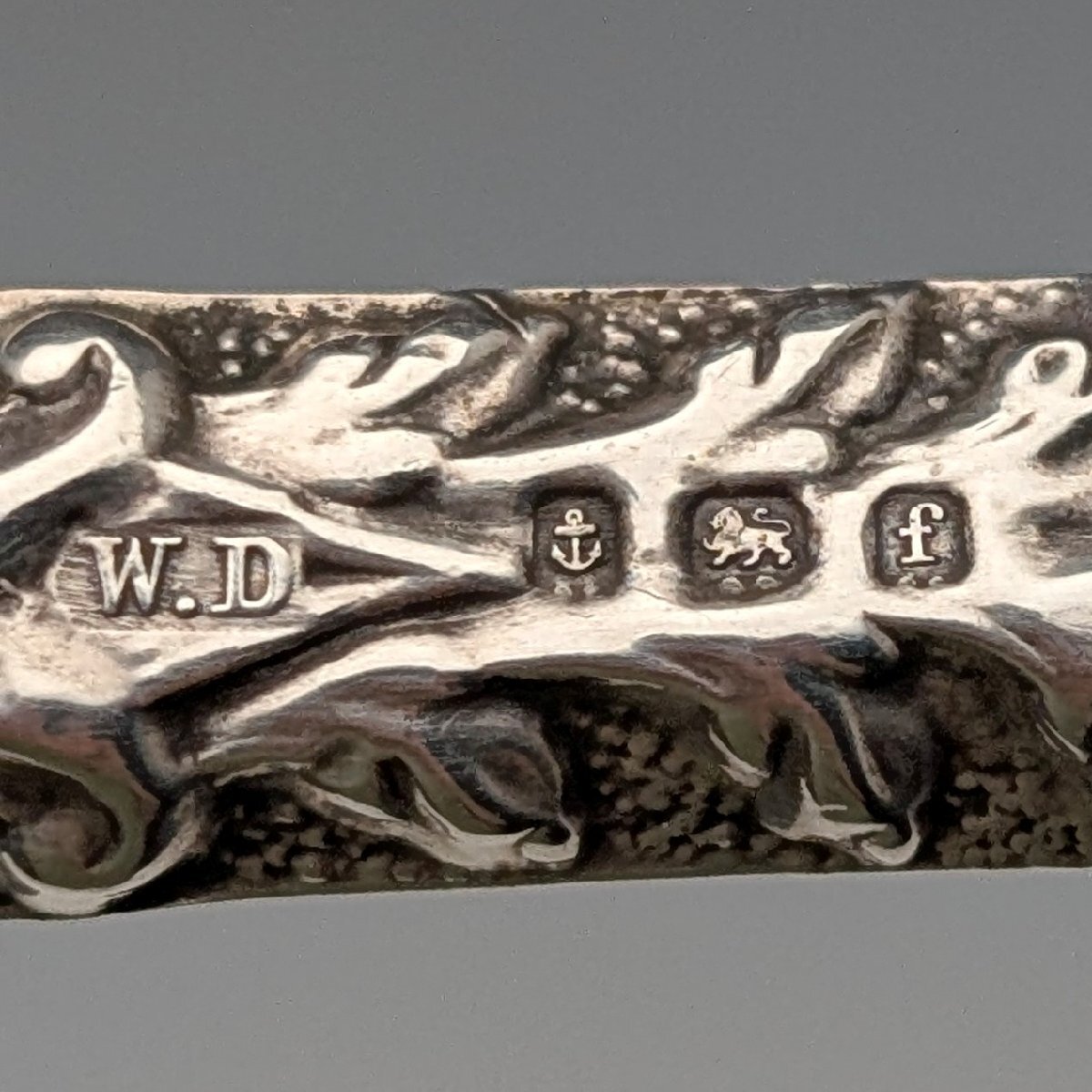 1905年 英国アンティーク 純銀ハンドル シューホーン ?靴べら