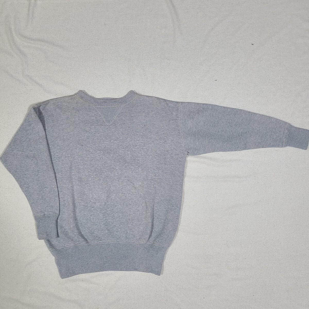 超スペシャル 美品 44 ヴィンテージ 40s デカラン Champion 両V 無地 スウェット 50 60 70 80年代 リバース タタキ 単色 トリコ 后付け USA