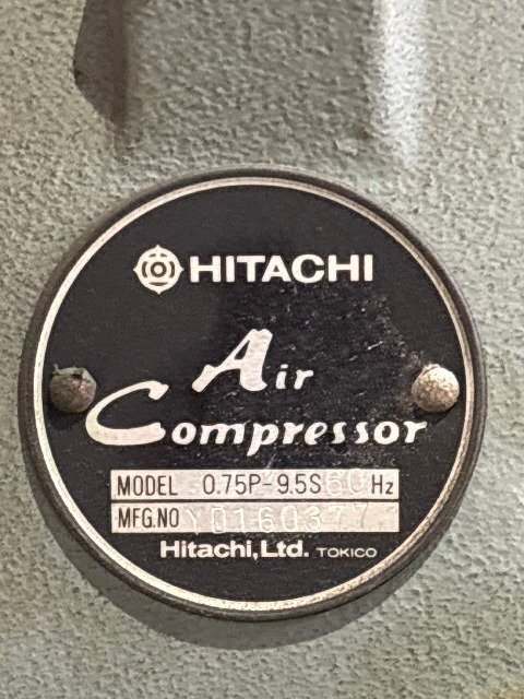 [1 иен старт!] Hitachi be Vicon воздушный компрессор 0.75P-9.5S 60Hz / 1 лошадиные силы 100V бак 55L работа хороший 