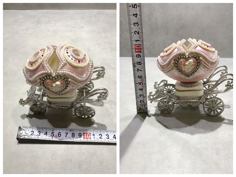 S12390*.. машина античный розовый античный retro музыкальная шкатулка розовый младенец [ б/у ]250629