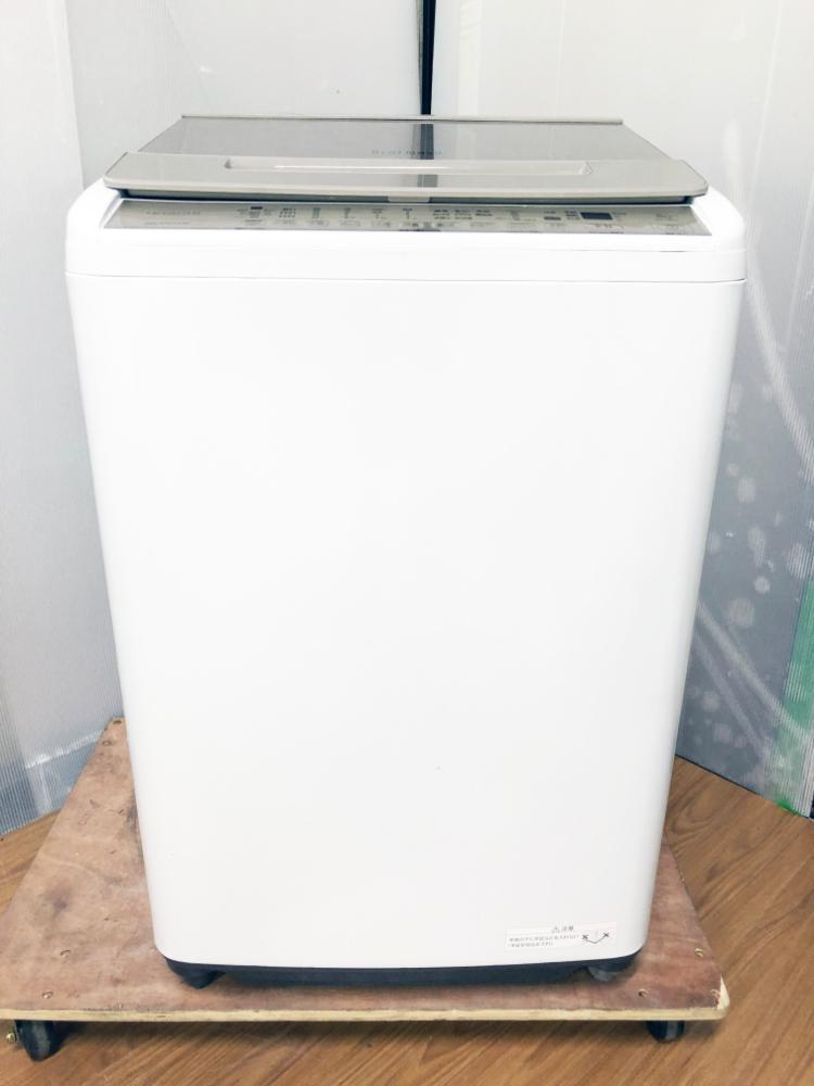 送料無料★2021年制★極上超美品 中古★日立 ビートウォッシュ 8kg つけおきプラス★大流量ナイアガラ!!洗濯機【BW-V80G-N】F2Y0