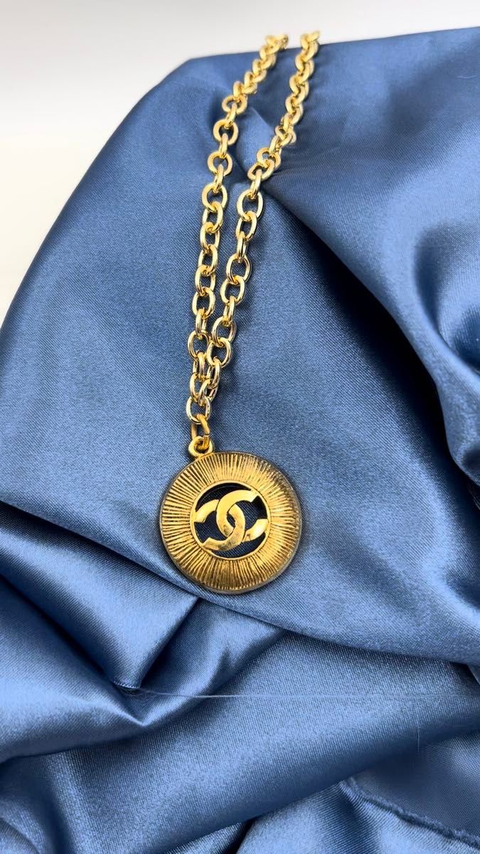 CHANEL シャネル ココマーク ネックレストップ GP ゴールド ヴィンテージ 豆あり