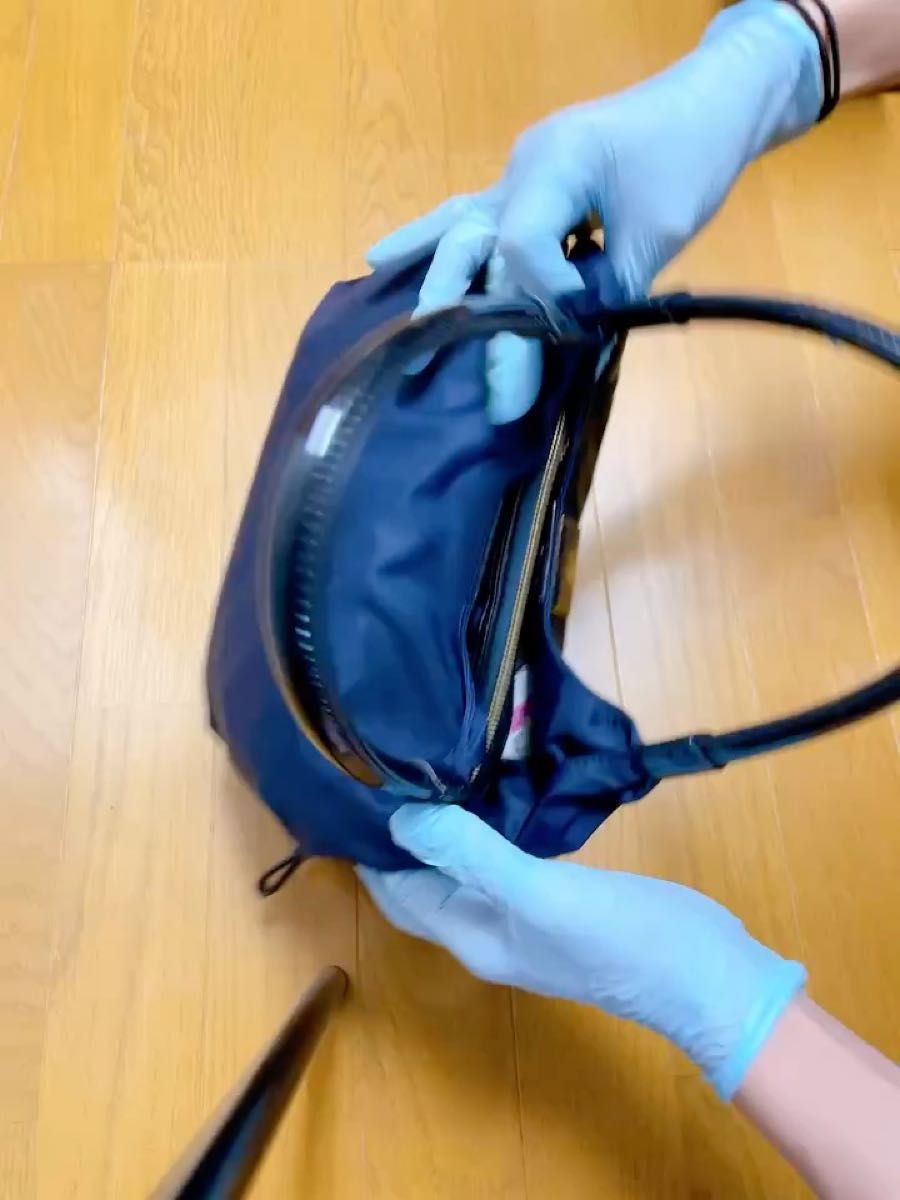 LA BAGAGERIE ナイロンバッグ ネイビー ショルダーバッグ ハンドバッグ